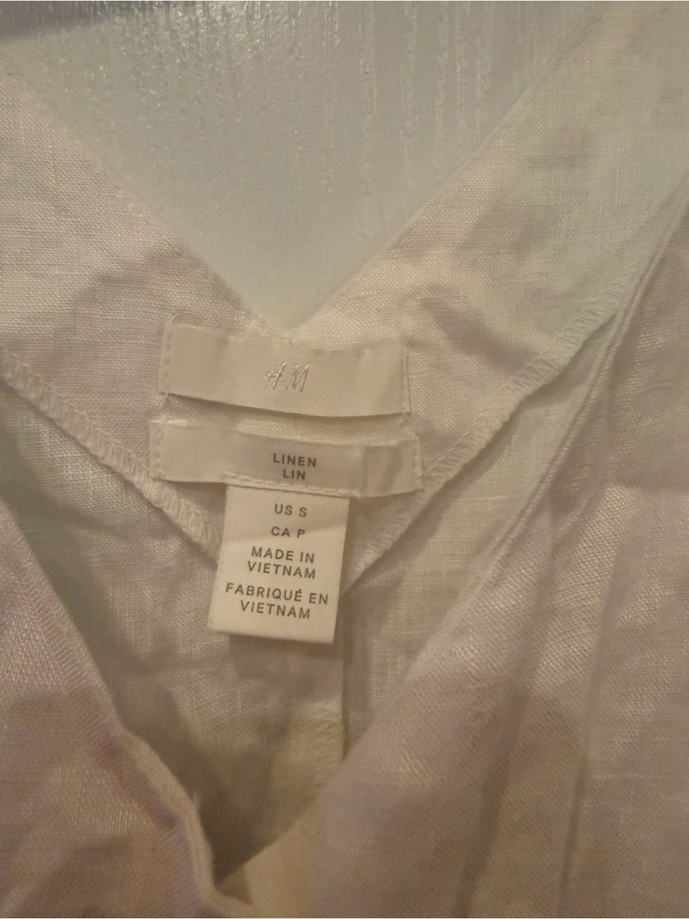 H&M White Linen Button-Front Cami - Picture 3 of 3